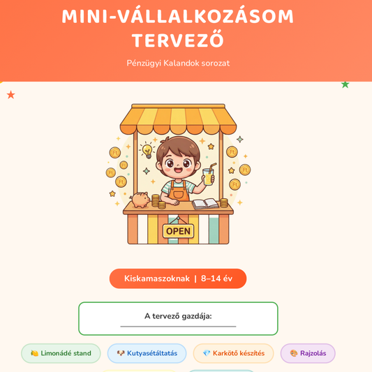 Első mini vállalkozásom tervező - Tervezz, alkoss, keress!