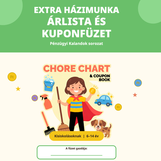 Extra házimunka árlista és kuponfüzet - Dolgozz, keress, spórolj!