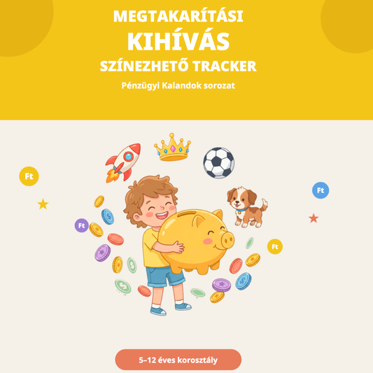 Megtakarítási kihívás - Színezhető tracker, spórolj, színezz, álmodj!