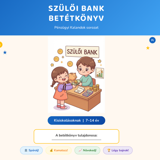 Szülői bank betétkönyv - Nézd, hogyan dolgozik a pénzed